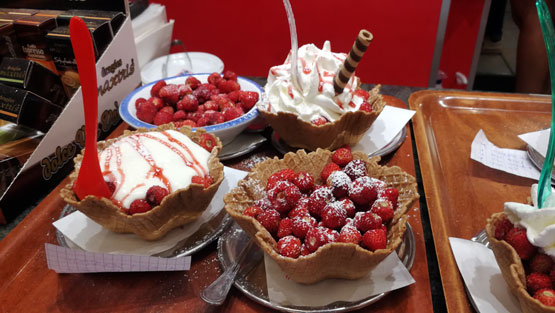 Ice Cream with Strawberries of Nemi