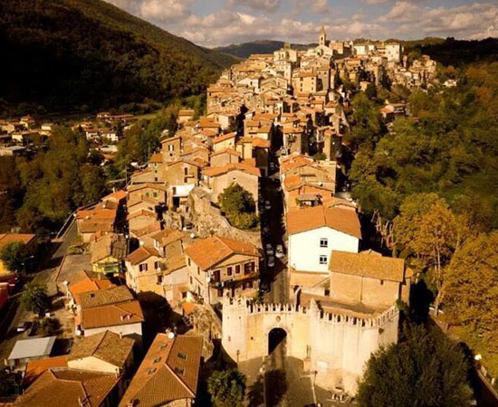 Genazzano in the Roman countryside