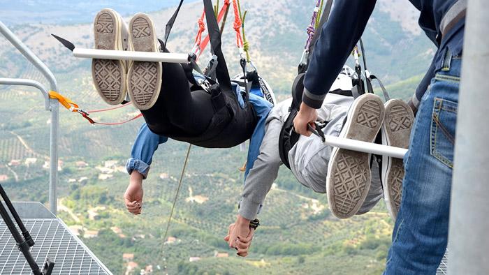 rocca massima flying in the sky rome